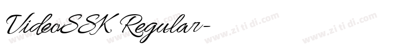 VideoSSK Regular字体转换